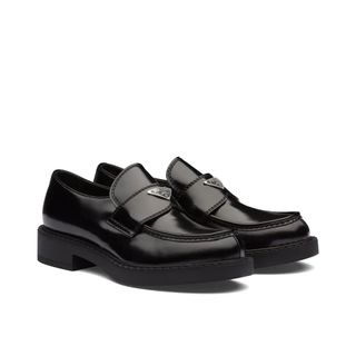 Prada + Brushed Leather Loafers