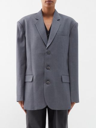 The Frankie Shop + Gelso Oversized Tencel-Blend Blazer