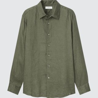 Uniqlo + 100% Premium Linen Regular Fit Shirt