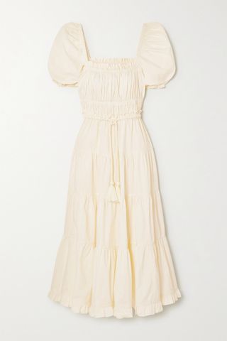 Ulla Johnson + Iliana Cream Puff-Sleeve Dress