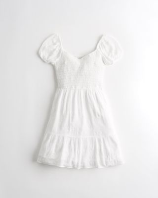 Hollister + Puff-Sleeved Mini Dress