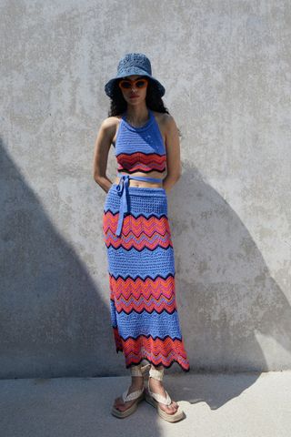 Zara + Crochet Skirt