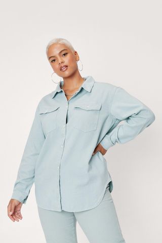 Nasty Gal + Plus Size Oversized Button Down Shirt