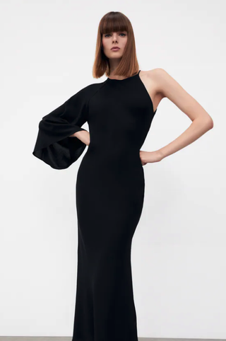Zara + Asymmetric Sleeve Dress