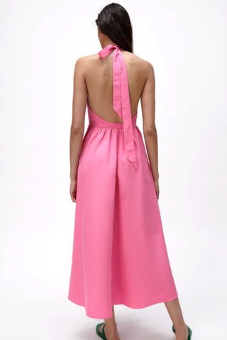 Zara + Poplin Halter Dress