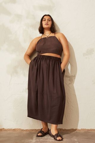 H&M + H&M+ Lyocell-Blend Skirt