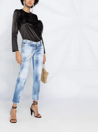 Dsquared2 + Crystal-Embellished Jeans