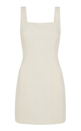 St. Agni + Ivory Linen Mini Dress