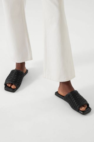 COS + Leather Square Toe Sandals