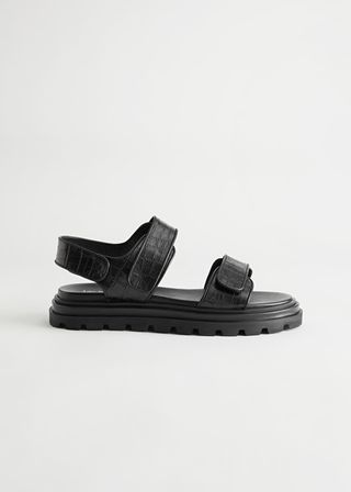 
Other Stories + Croc Embossed Leather Sandals