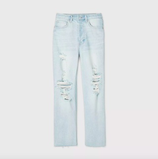 Wild Fable + High-Rise Distressed Straight Jeans