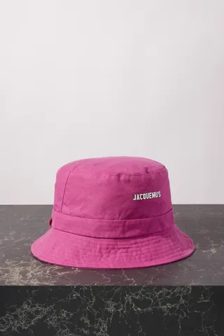 Jacquemus + Le Bob Gadjo Logo-Appliquéd Cotton-Canvas Bucket Hat