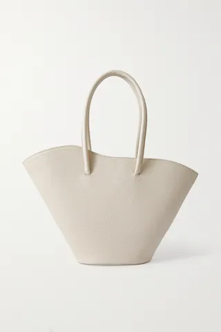 Little Liffner + Tall Tulip Lizard-Effect Leather Tote