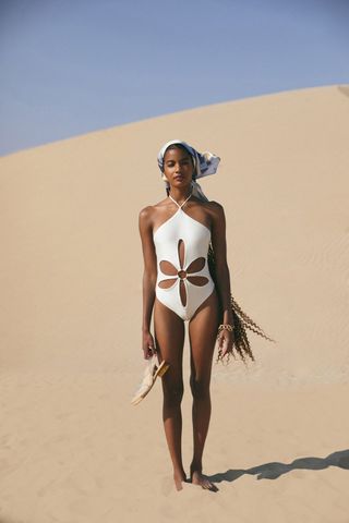 Cult Gaia + Aster One Piece in Off White