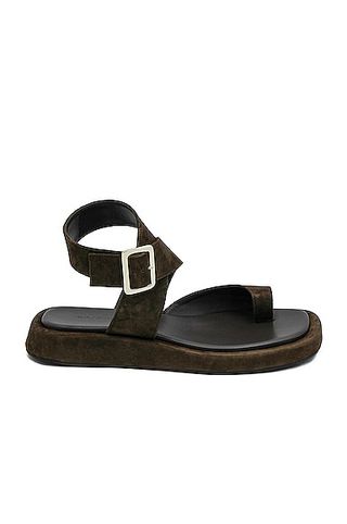 GIA/RHW + Flat Toe Ring Wrap Suede Sandals