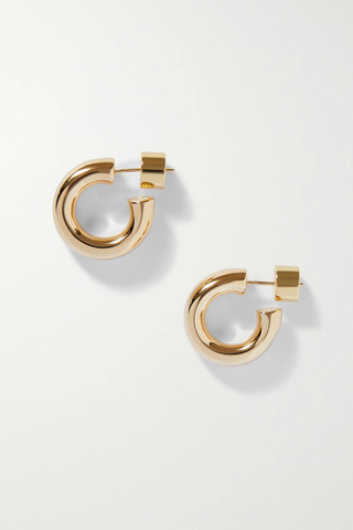Jennifer Fisher + Micro Natasha Gold-Plated Hoop Earrings