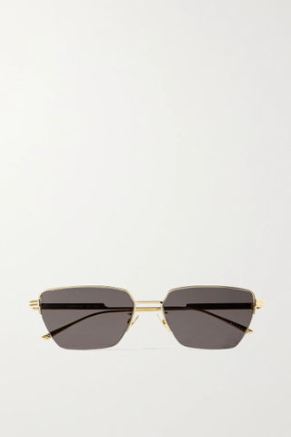 Bottega Veneta + Cat-eye gold-tone sunglasses