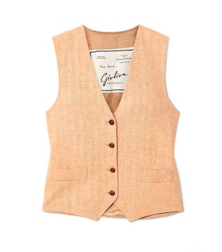Giuliva Heritage + The Andrea Herringbone Linen Vest