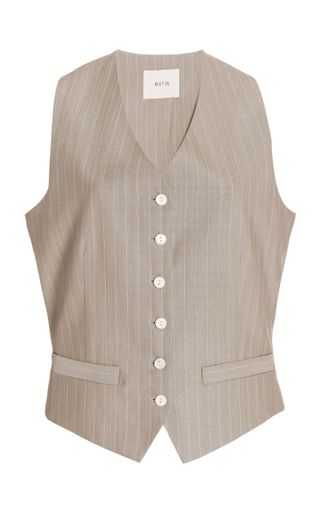 Matin + Pinstriped Wool Vest