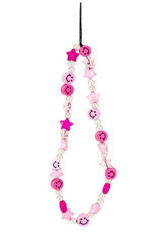 Petit Moments + Beaded Phone Strap in Pink