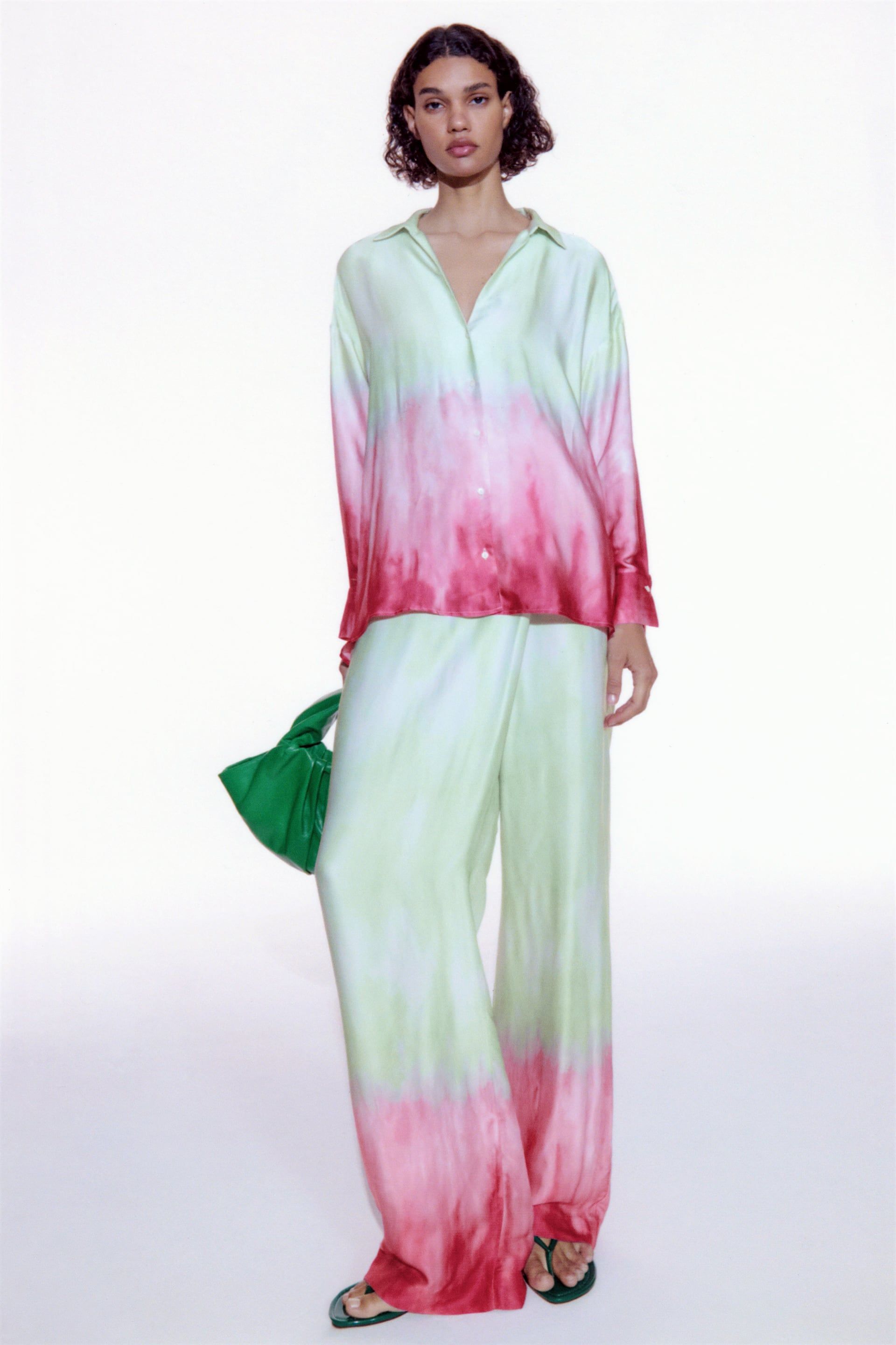 Zara + Tie-Dye Wrap Pants