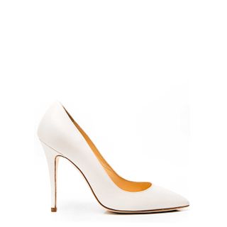 Julia Mays + 1104 White Nappa Stiletto Pumps