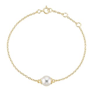 Brilliant Earth + 14K Yellow Gold Premium Akoya Cultured Pearl Bracelet