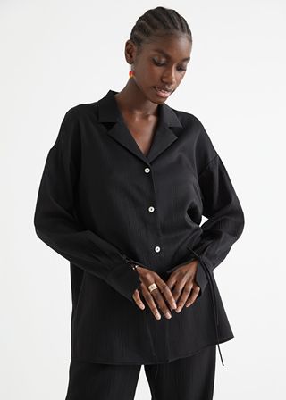 & Other Stories + Relaxed Cuff Tie Blouse