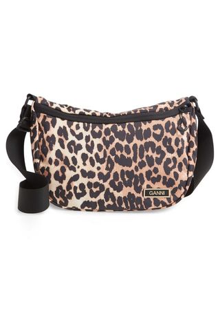 Ganni + Tech Fabric Saddle Shoulder Bag