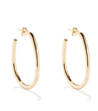 Otiumberg + Large 14kt Gold-Vermeil Oval-Hoop Earrings