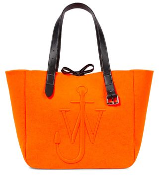 JW Anderson + Belt Leather-Trimmed Tote