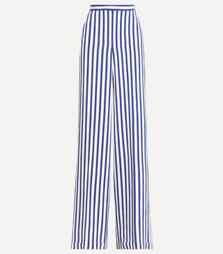 Ralph Lauren + Rhona Striped Silk Crepe de Chine Pant