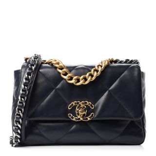 Chanel + Pre-Owned Quilted Medium 19 Flap Bag