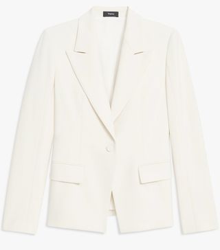 Theory + Angled Blazer in Crepe