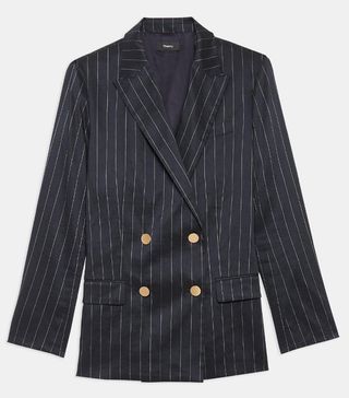 Theory + Piazza Jacket in Pinstripe Linen