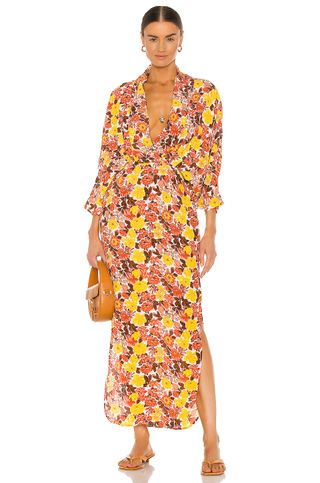 SWF + Plunge Dress in Femme Floral