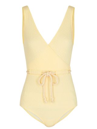 Lisa Marie Fernandez + Yasmin Yellow Belted Swimsuit