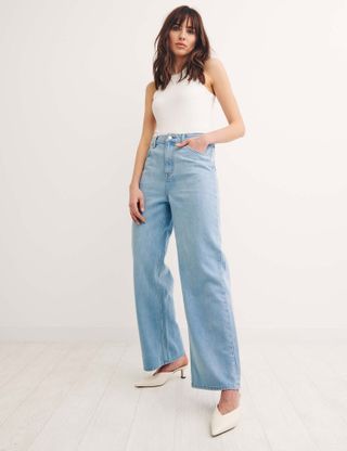 Nobody's Child + High Waisted Wide Leg Jeans