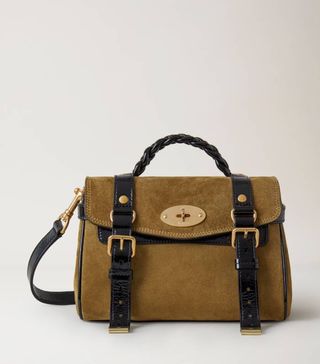 Mulberry + Mini Alexa Tan & Black Suede