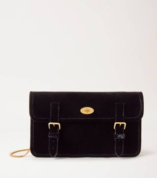 Mulberry + Mulberry x Alexa Chung Little Guy Black Velvet