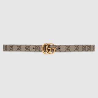 Gucci + GG Marmont Reversible Thin Belt