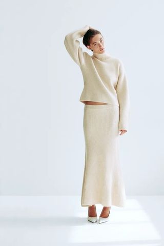 H&M + Rib-Knit Mock Turtleneck Sweater