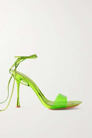 Gianvito Rossi + Spice Glass 95 Leather and PVC Sandals