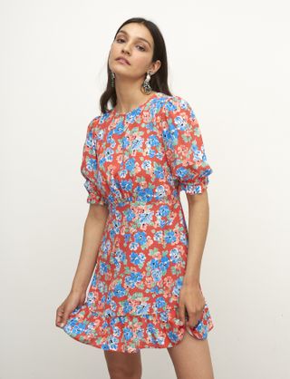Nobody's Child + Red and Blue Floral Serena Mini Dress