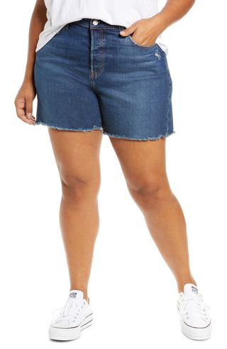 Levi's + 501 Fray Hem Denim Shorts