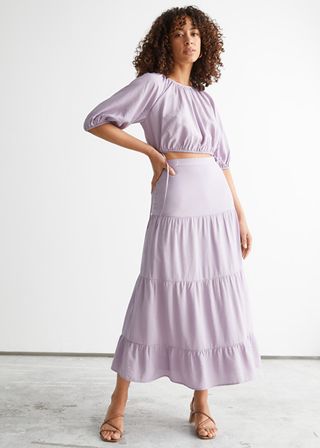 & Other Stories + Tiered Midi Skirt