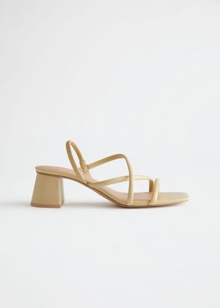 & Other Stories + Chunky Strap Heeled Leather Sandals