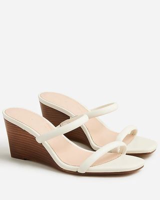 J.Crew + Double Strap Stacked Wedges