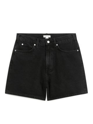 Arket + High Waist Denim Shorts