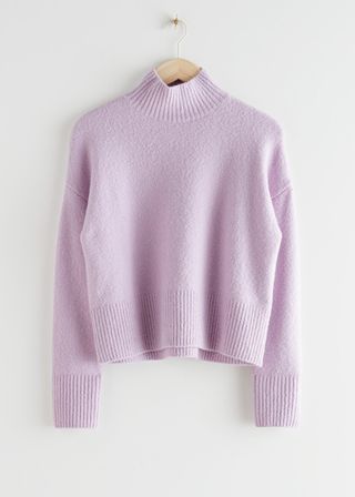 & Other Stories + Cropped Mock Neck Sweater